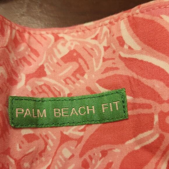 Lilly Pulitzer "Palm Beach Fit" Pink Tropical Print Cropped Pants Size 8 - Picture 10 of 12